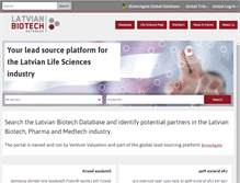 Tablet Screenshot of latvianbiotech.com
